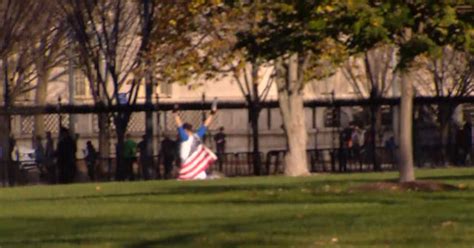 White House Locked Down After Man Jumps Fence Cbs News