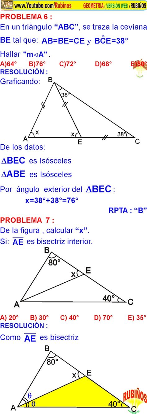 Altura Mediana Mediatriz Y Bisectriz En Un TriÁngulo Conceptos Y Problemas Resueltos Pdf