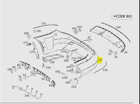 Paragolpes Trasero Mercedes Benz C200 C250 Original