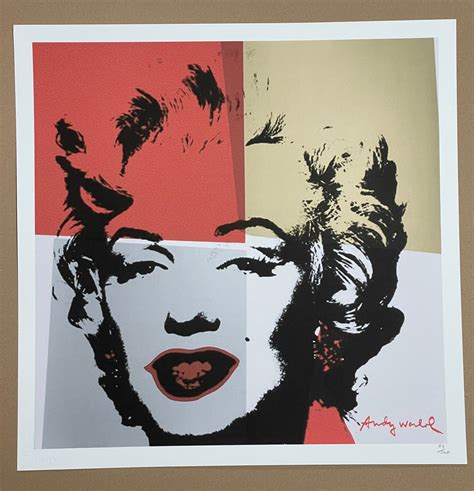 Andy Warhol Signed Lithograph Marilyn Monroe Cmoa Certificate Etsy