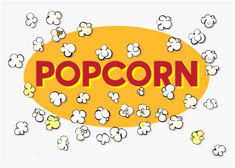 Popcorn Black And White Popping Clipart Transparent - Clip Art Popcorn Sign, HD Png Download ...