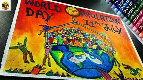 World Population Day Poster Drawing World Population Day Poster