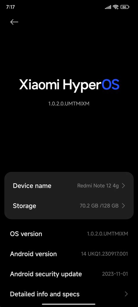 I Got The Hyper Os Update In My Redmi Note 12 4g R Miui