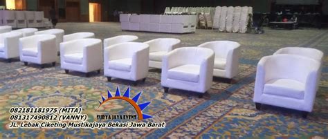 Sewa Sofa Oval Putih Kawasan Industri Marunda Center Bekasi Pusat