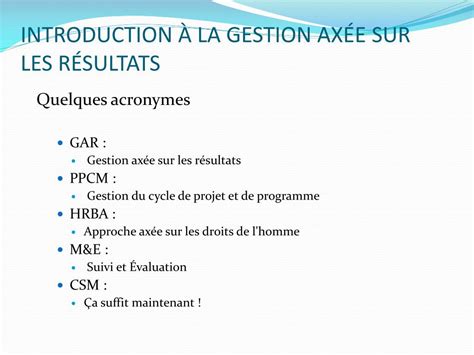 Ppt Gestion Ax E Sur Les R Sultats Powerpoint Presentation Free