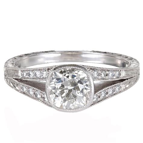 Peter Suchy Egl Carat Diamond Split Shank Platinum Engagement Ring