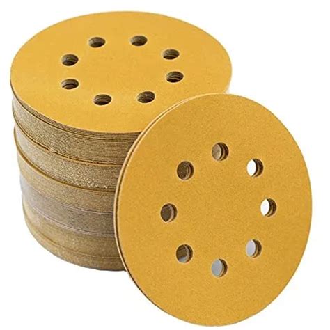 LOT DE 100 Disques Abrasifs Auto Agrippants 125 Mm 8 Trous Pour