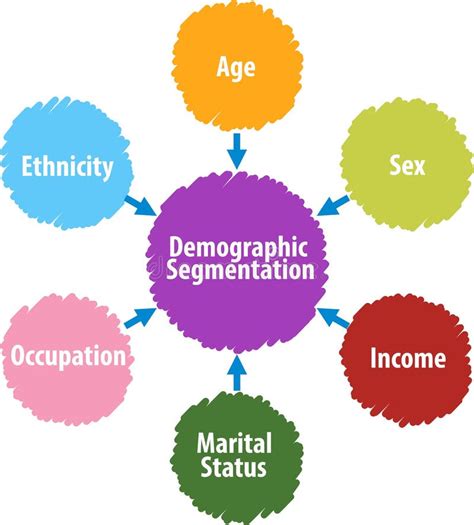 Demographic Segmentation Business Diagram Illustration Stock