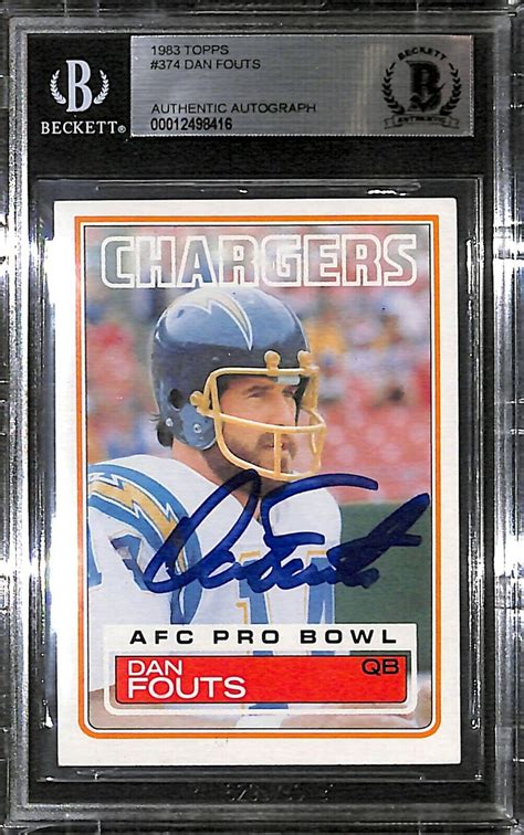 Dan Fouts Autographed Memorabilia Signed Photo Jersey Collectibles