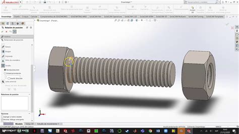 Relaci N Tuerca Tornillo En Solidworks F Cil Y R Pido Youtube