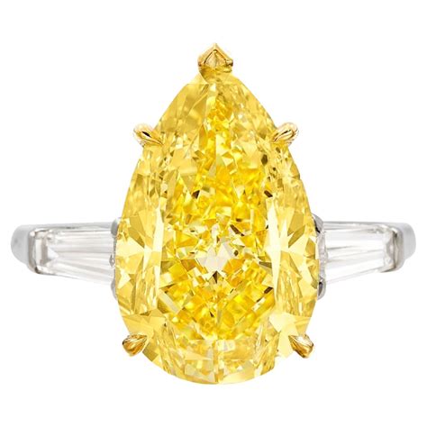 Gia Certified Carat Fancy Intense Yellow Diamond Heart Shape Ring