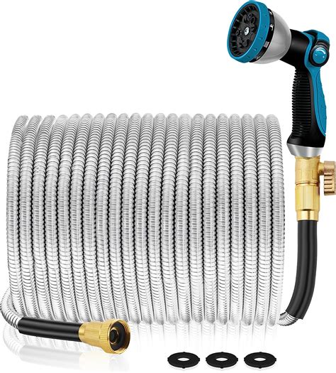 Metal garden hose 100ft(blue) – Yofidra