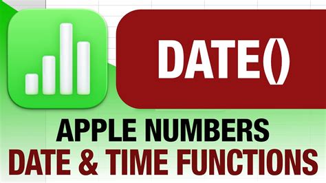 Date Function In Apple Numbers Youtube