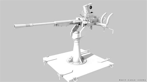 3d Model Type 96 25mm At Aa Japanese Single Gun Vr Ar Low Poly