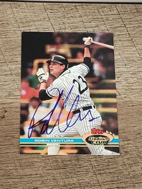 AUTOGRAPHIÉ 1991 TOPPS Stadium Club Robin Ventura 274 Chicago White