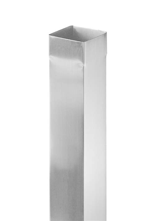 Tuyau de descente carré soudé quartz zinc 80x80 mm L 2 m ép 0