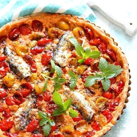 Tarte Au Fromage Frais Tomates Cerises Et Sardines Tunisian Food