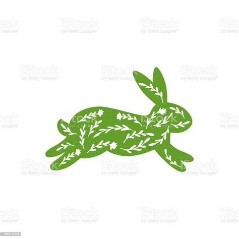 Happy Easter Vector Illustrations Of Bunnies Rabbits Icons Decorated