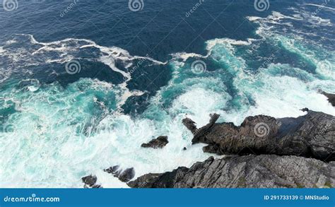 Top Down View Of Cliffs Of Malin Head Coastal Walk Wild Atlantic Way