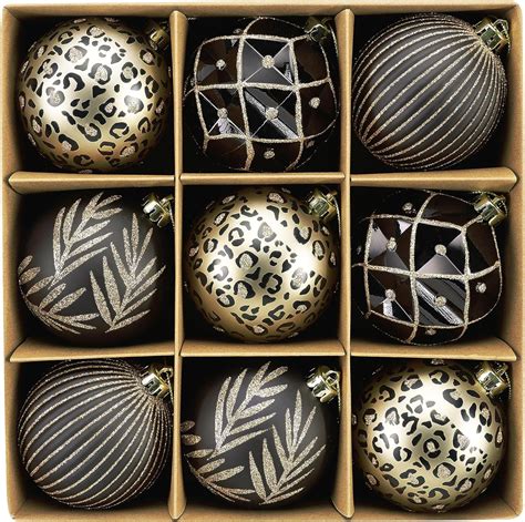 Amazon Decorbyhannah Ct Mm Christmas Ball Ornaments Black And