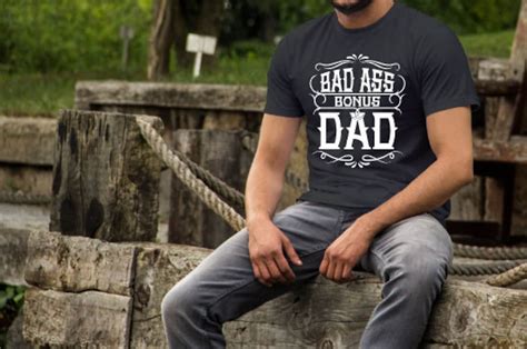 Fathers Day Shirts Bad Ass Bonus Dad Step Dad Shirt Etsy