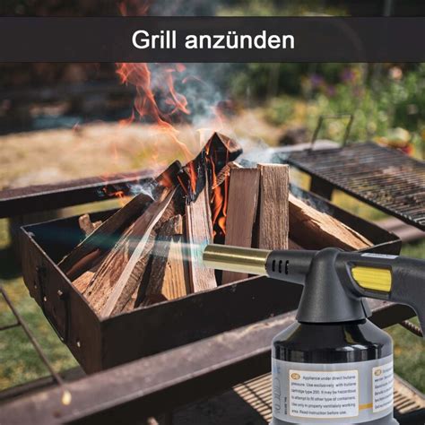 Gasbrenner Kohleanzünder Grillanzünder Gasanzünder mit Piezo Zündung