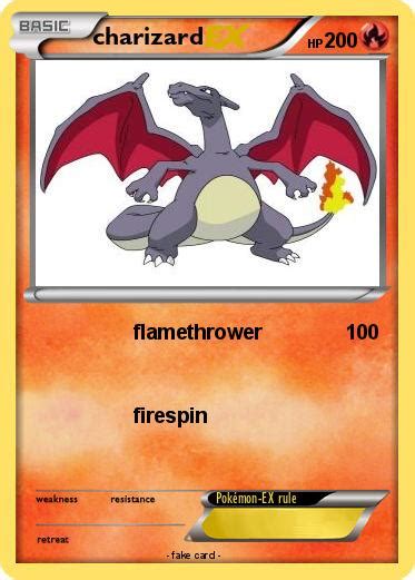 Pokémon Charizard 9910 9910 Flamethrower My Pokemon Card