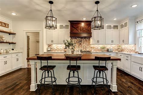 Farmhouse Kitchen with Brick Accents