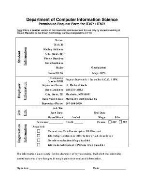 Fillable Online Cset Mnsu Custom Version Of The Request For Internship