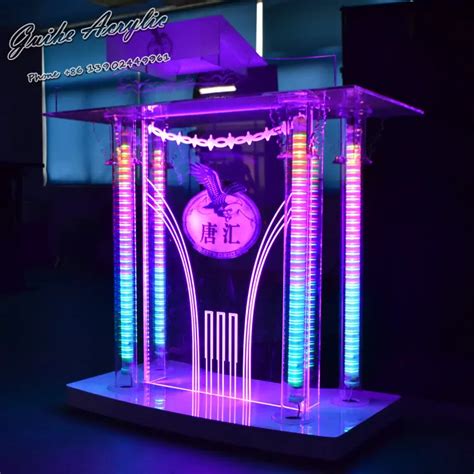 Cheap high quality acrylic material LED Lighting DJ Booth for Night ...