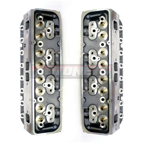 Pair Small Block Chevy Aluminum Bare Cylinder Heads Sbc327 350 64205cc Straight Ebay