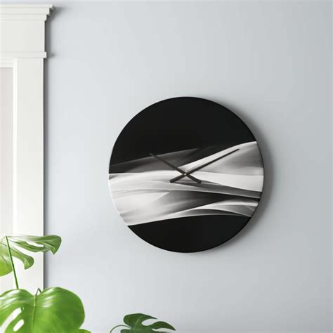 Glittering Silver Pattern Modern Wall Clock Foter