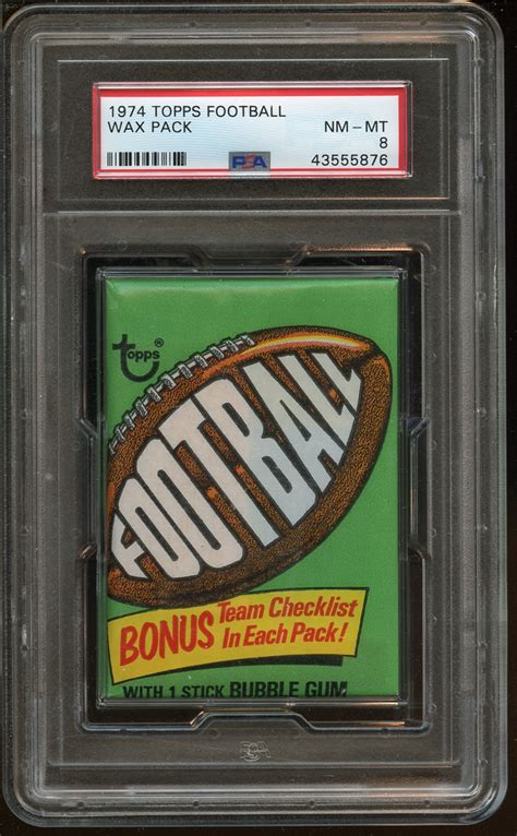 Lot Detail Topps Football Unopened Wax Pack Psa Nm Mt