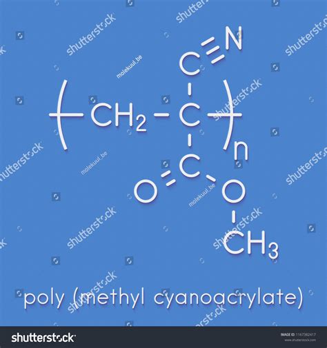 Polymethyl Cyanoacrylate Polymer Chemical Structure Polymerized Stock