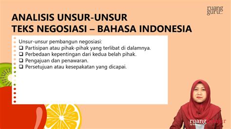 Video Belajar Analisis Unsur Unsur Teks Negosiasi Bahasa Indonesia