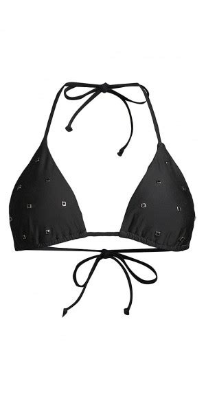 Milly Women S Diamond Heat Crystal Embellished Triangle Bikini Top