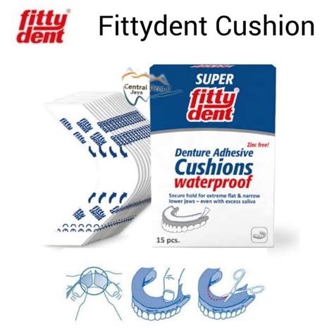 Jual Fittydent Cushion Denture Adhesive Lem Gigi Palsu Double Tape