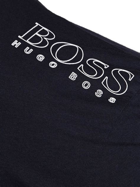 Hugo Boss Short Sleeve Crew T Shirt Modern Fit In Navy Blue Intoto7