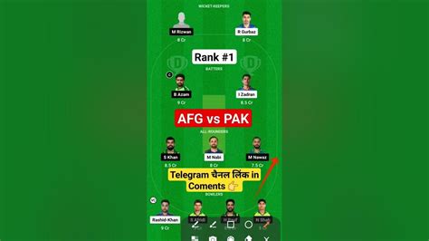 Afg Vs Pak Dream11 Prediction Afg Vs Pak Dream11 Team Afghanistan Vs