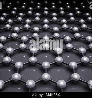 Graphene Layer Structure Schematic Model 3d Illustration Isolated On