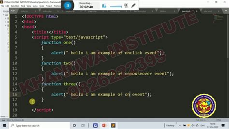 EVENT IN JAVASCRIPT ON CLICK MOUSEOVER AND MOUSEOUT YouTube