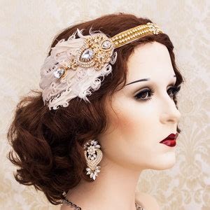 S Roaring Flapper Headbands Great Gatsby Headpiece Rhinestone