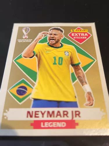 Figurinha Neymar Jr Gold Extra Sticker Panini Copa 2022 Raro à venda em