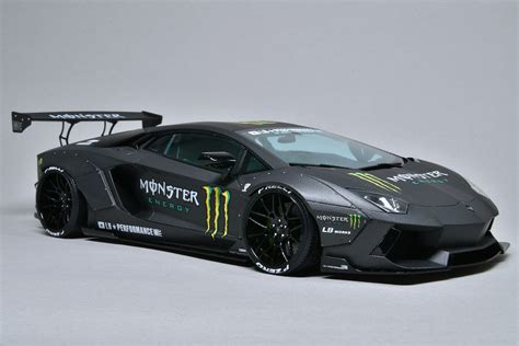 Lb Works Lamborghini Aventador Monster Energy Kwn的模型工房