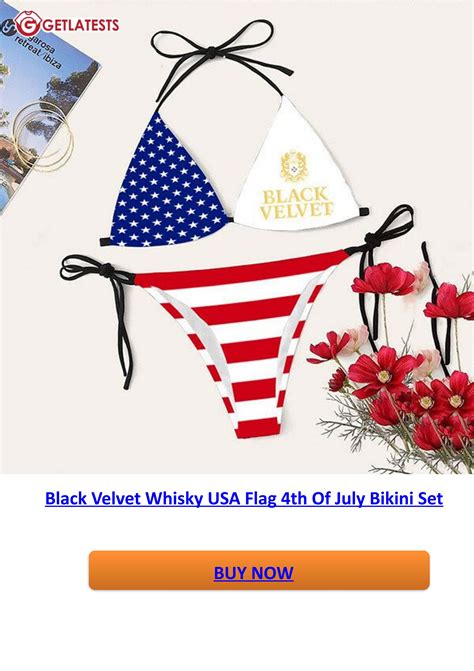 Black Velvet Whisky USA Flag 4th Of July Bikini Set By Getlatests Print The Trend Wear Your
