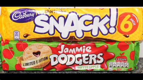 Cadbury Shortcake Snack Biscuits And Jammie Dodgers Toffee Apple