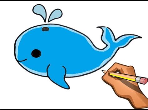 Dibujo Facil De Ballena How To Draw Whale Step By Step Youtube