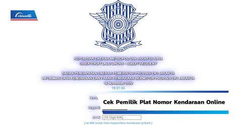 Cek Nama Pemilik Kendaraan Bermotor Online