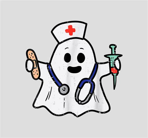 Halloween Nurse PNG Nurse Ghost PNG Nurse Ghost Scrub Top - Etsy