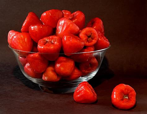 Macopa Fruit in a Glass Bowl Digital Art by Harold Bonacquist - Fine ...